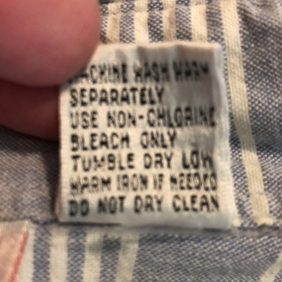 Vintage WALT DISNEY sz Medium Buttonfront Stripe Embroidered Mickey Mouse Cotton - Picture 9 of 16